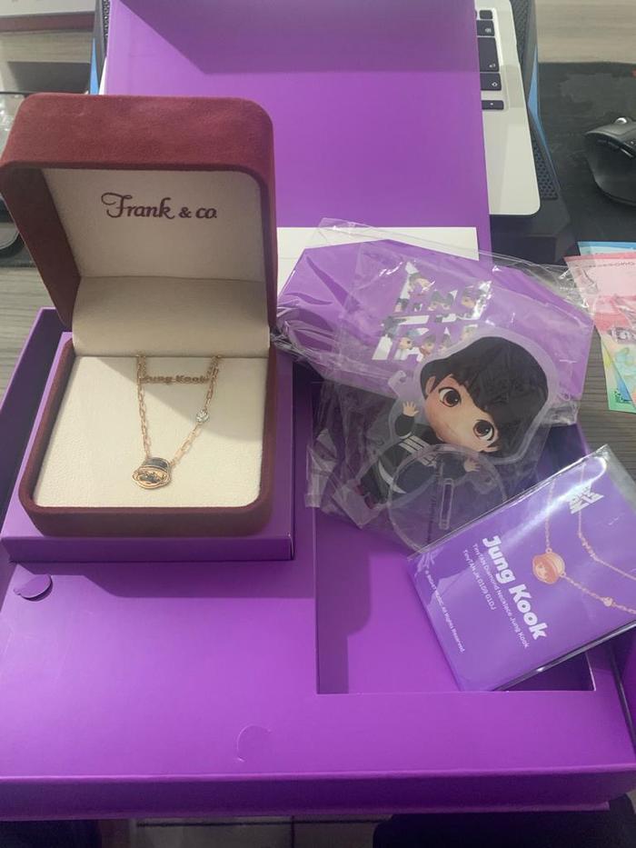 Frank & Co Diamond Necklace Jung Kook Bts Tiny Tan Limited Edition