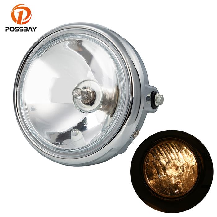 POSSBAY Universal Motor Headlight Lampu Lampu Kustom Bohlam Halogen