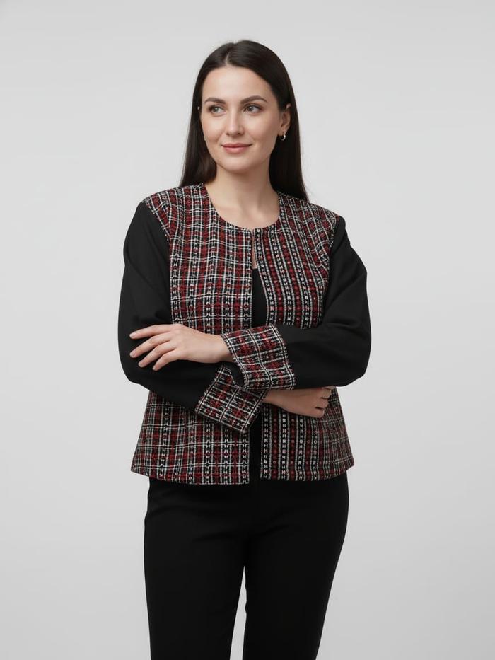 Etniq Craft Akila Blazer Tenun Baduy Kombinasi Katun-Red