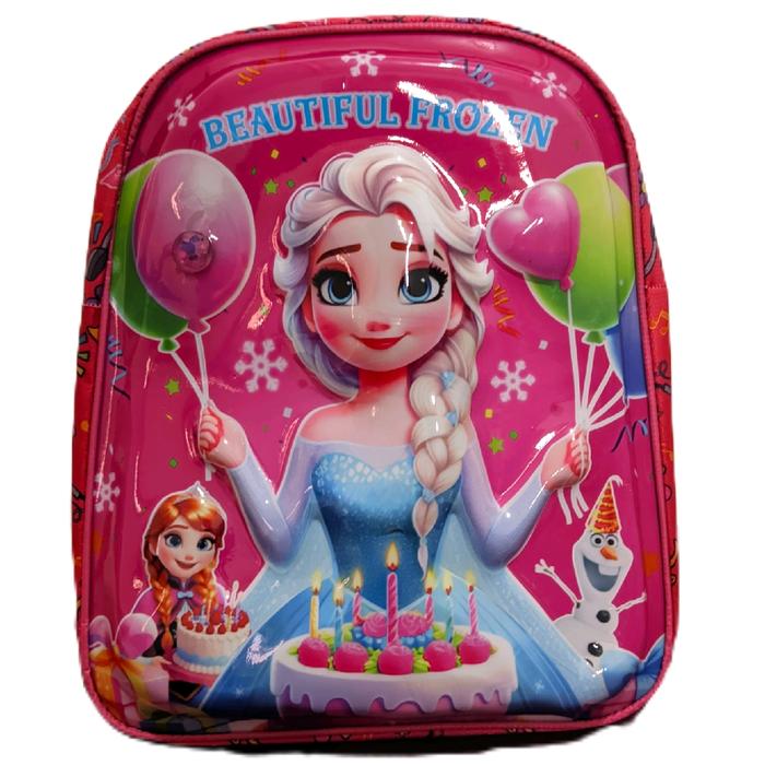 TAS SEKOLAH ANAK TK GAMBAR FROZEN BER LED (DUA RUANGAN) TAS RANGSEL ANAK FASHION