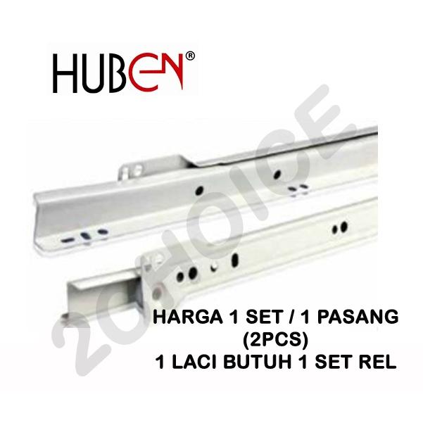 rel laci huben 50cm putih (per pasang) / rell laci putih 50 cm huben RLH 50 PER PASANG