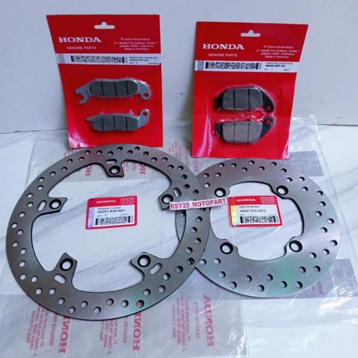PIRINGAN CAKRAM DEPAN BELAKANG+DISPAD HONDA CB150R CB150 NEW STREETFIRE K45