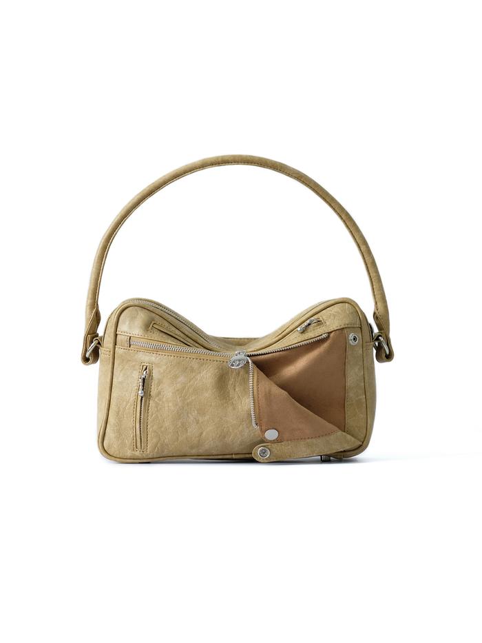 KHK PS 025 - MINI PISTONS Scipaprock Shoulder Sling Bag Khaki Synthetic Leather