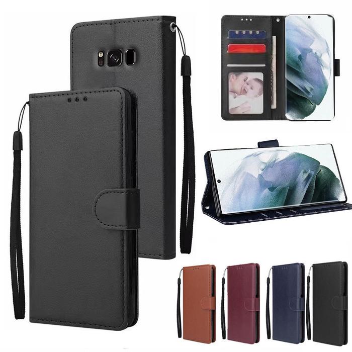 Leather Casing Kulit untuk Samsung Galaxy S8 SM-G950FD / Samsung Galaxy S8+ S8 SM-G955F Plus Flip PU