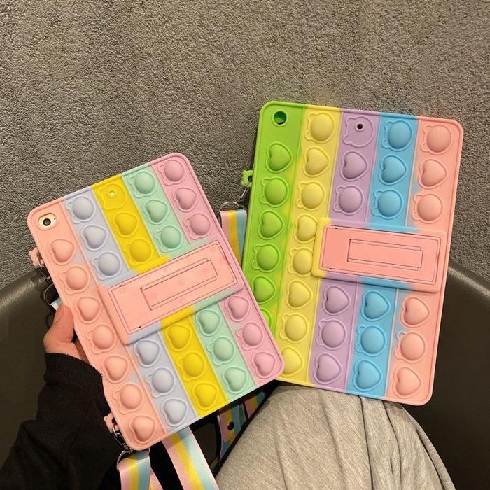 Case UNIVERSAL Advan Sketsa 10.1 / Advan Tab Sketsa 2 / Advan Tab VX Triger Soft Case POP IT Rainbow