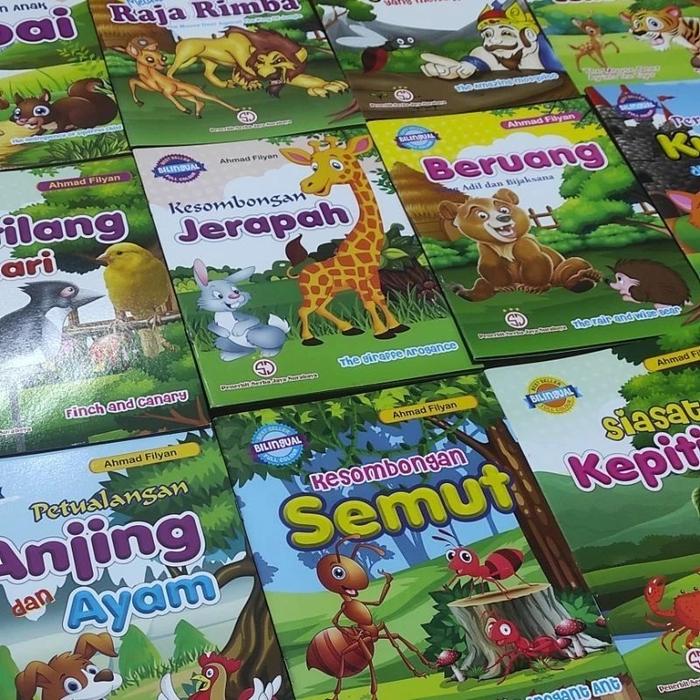 Buku Dongeng Cerita Anak Bilingual Murah Meriah bisa pilih judul dongeng