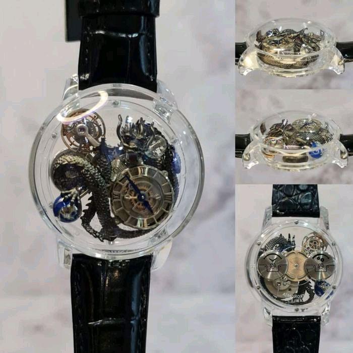 Jam Tangan Swiss Jacob & Co Astronomia Dragon - Hitam Fullset