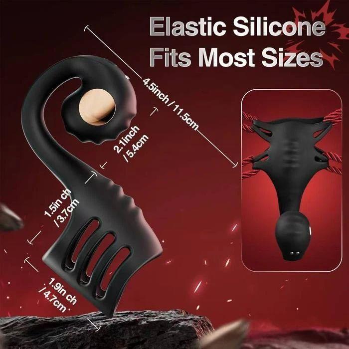 [New] Sleeve Cock Ring Adult Toys Cincin Penahan Ejakulasi Pria Cincin Aksesori Intim Dua Titik Geta