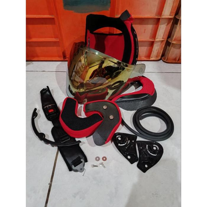 Busa Helm KYT Djmaru + Kaca Helm KYT Djmaru Paket Busa Kaca Karet KYT Dj Maru