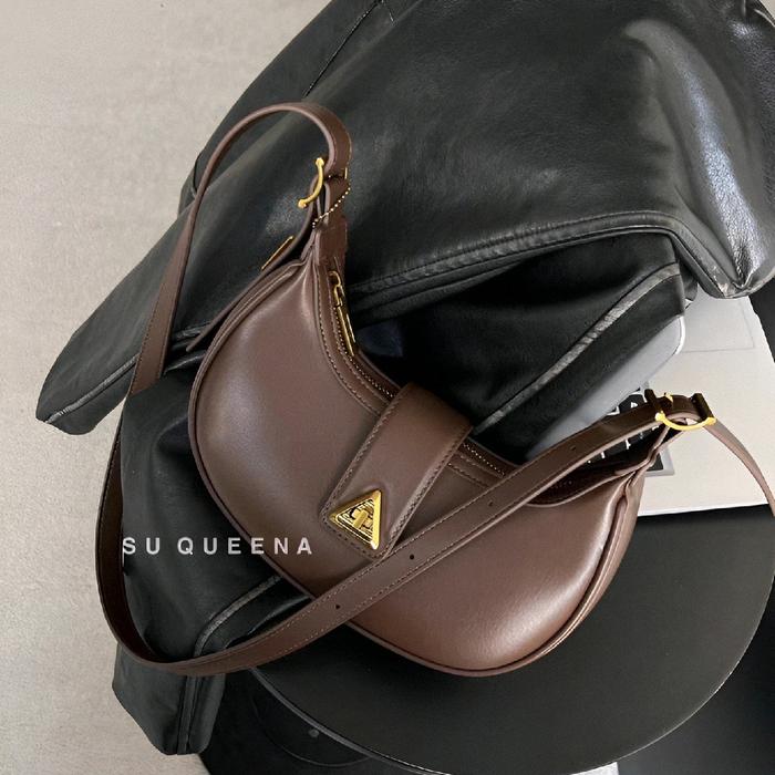 yen's garage Tas Shoulder Selempang Premium Fashion Wanita #YM-6101 Su Queena (SQ) Kulit PU Polos Ba
