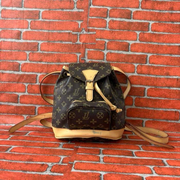 TAS RANSEL SERUT FASHION WANITA ALA ELVI SECOND BRANDED COKLAT / TAS RANSEL WANITA
