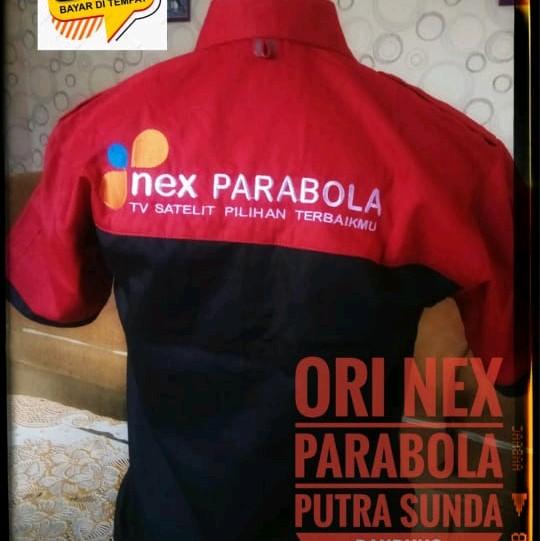 seragam nex parabola / kemeja nex parabola / kemeja teknisi parabola / baju nex parabola