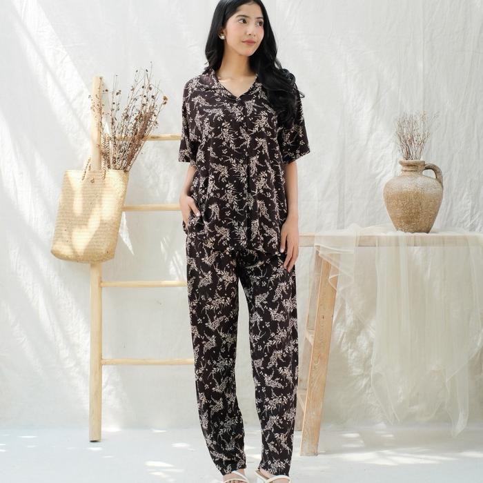 PIYAMA NANA Piyama wanita terbaru 100% original rayon premium Ukuran fit to XL Dari bb 45-75kg LD:11