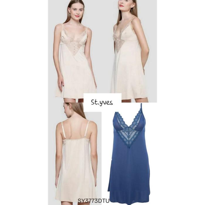 Lingerie / Baju Tidur Wanita Tanpa Busa ST YVES Mix Hias Lace Sleepwear Baby Doll Pakaian Dalam Dast