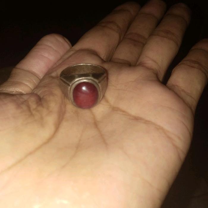 Cincin Batu Akik Ruby (Merah Ati Polos) Ori Jadul kondisi mulus tinggal di besihkan Rings Tangan Soa