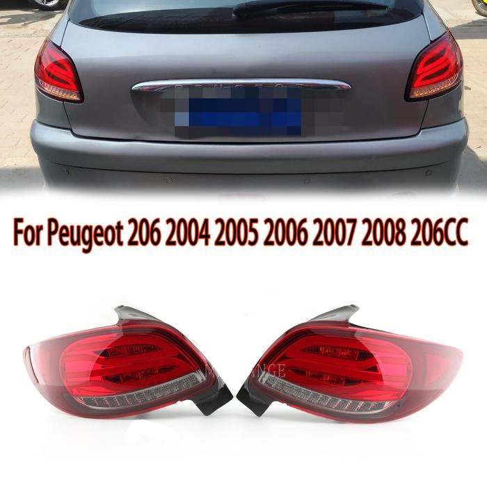 MZORANGE Tail Lamp Assembly For Peugeot 206 2004 2005 2006 2007 2008