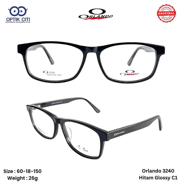 Frame Kacamata Pria Size Besar Orlando Original Size Lebar