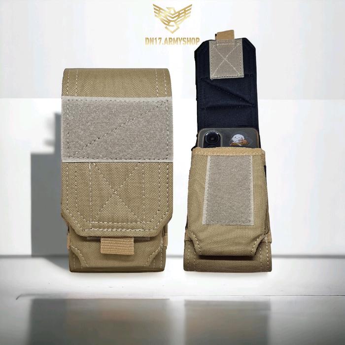 Sarung Hp Tactical RN Polos Non Jaring Pria Dompet Hp Untuk 2 Hp Sekaligus 6,7 inch
