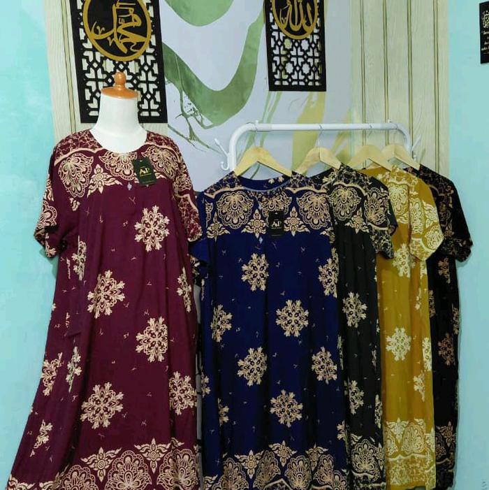 Daster Jumbo Motif Frozen Rich Desain Elegan dengan Pola Bunga dan Warna Cerah