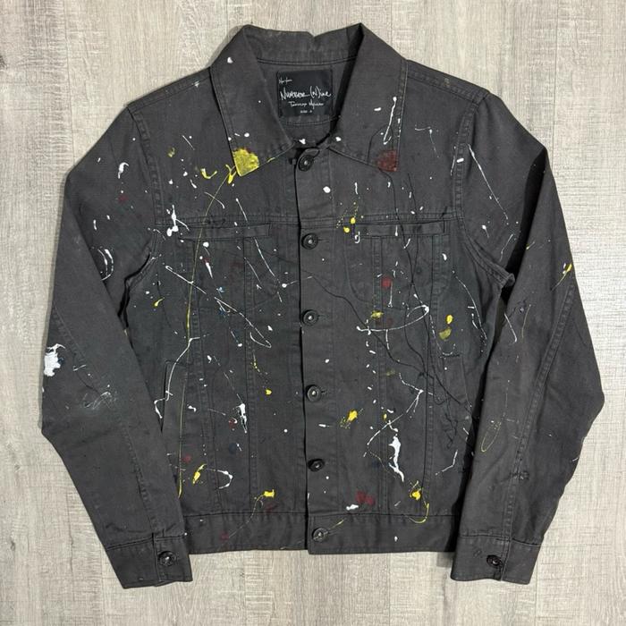 Number nine takahiro miyashita painted trucker jacket
