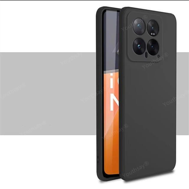 Soft Case for Xiaomi 14 14T PRO 5G Microfiber Suede Silicone Cover - Hitam, XIAOMI 14