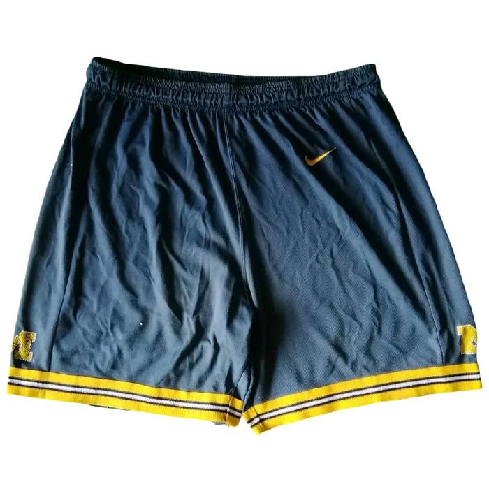 Vintage Early 2000s Nike Authentic Team Apparel Shorts University of Michigan Wolverines Celana Pend