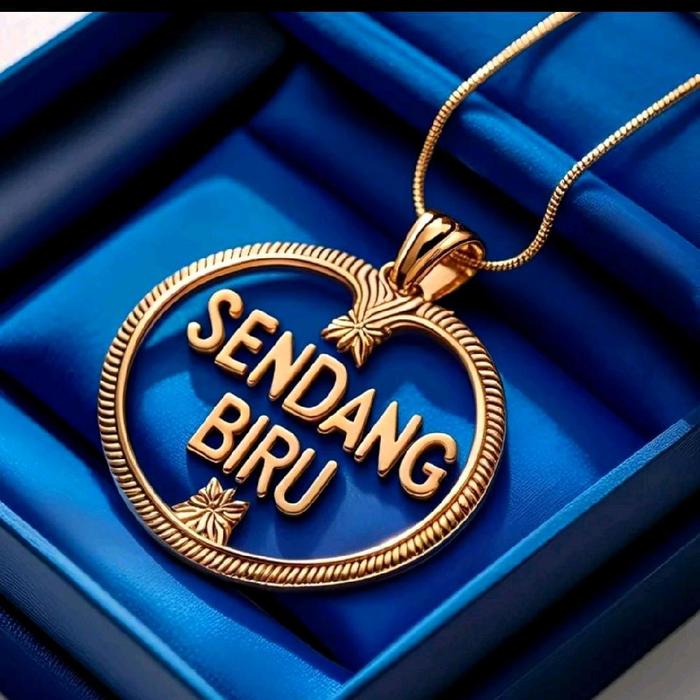 Kalung Leontin Sendang Biru Kemasan Baru