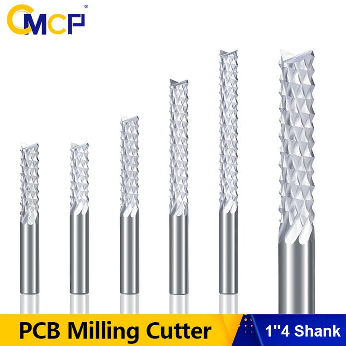 CMCP PCB Milling Cutter 1/4"Shank CNC Machine Milling Tool Milling