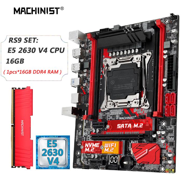MACHINIST RS9 Motherboard Combo LGA 2011-3 Xeon E5 2630 V4 Kit Xeon