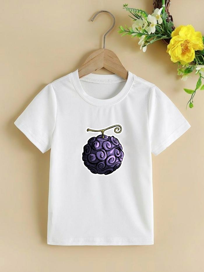 Kaos anak laki laki baju tshirt anak cowok kaus anak pria lengan pendek gambar BUAH IBLIS LUFFY ONE 