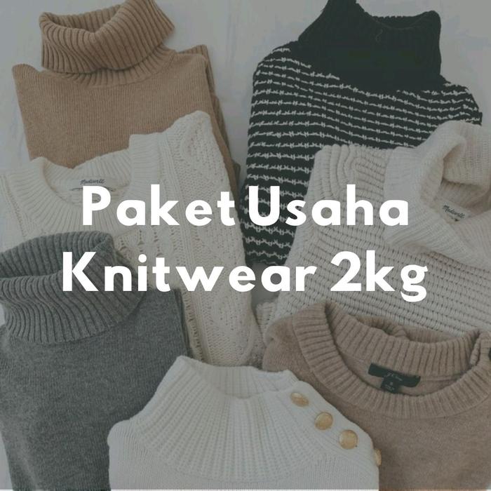 PAKET USAHA RAJUT PREMIUM 3,5KG 10pcs Tebal Knitwear Atasan Kardigan