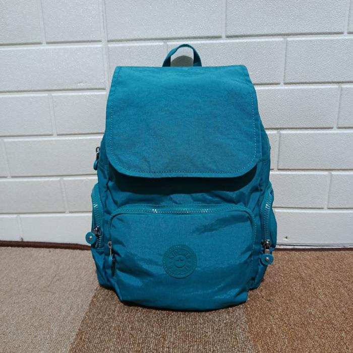 Tas Kipling City Zip S Backpack Original Tailored Green Original Ransel Wanita Daily Bag Campus