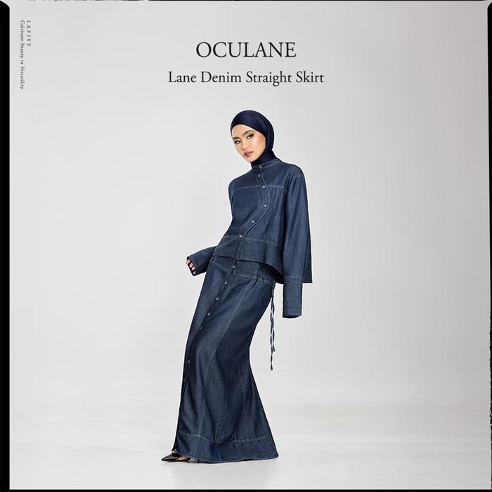 Lafiye - Lane Denim Straight Skirt