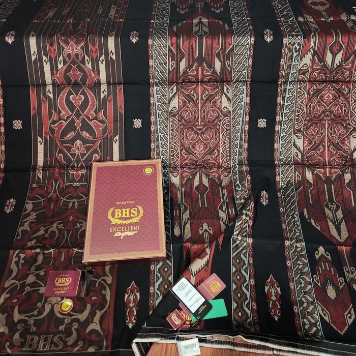 Sarung Tenun BHS EXCELLENT GOLD (BEST SELLER) Motif Jacquard dan Songket dengan Bahan Premium Mercer