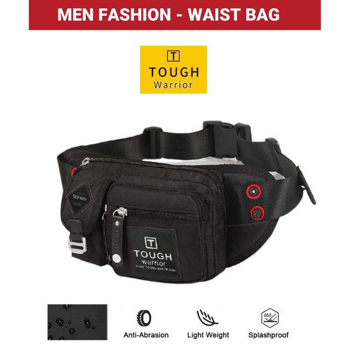 Tas Pinggang-Selempang Pria Import Terbaru / Multifungsi-Water resistance / Waistbag-Shoulder bag / 
