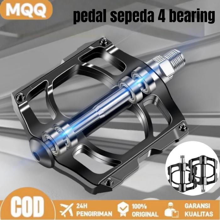 Pedal Sepeda Bantalan Pedal Sepeda 4 Bantalan Ultraringan Pedal Pengunci Otomatis Pedal Sepeda Jalan
