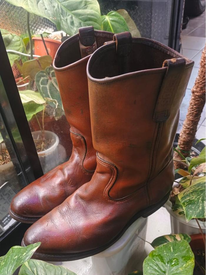 REDWING Boots Shoes PECOS COWBOY Seri 1155 Kulit Asli Made In USA