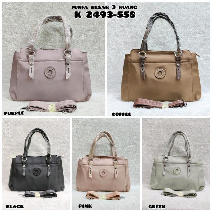 TAS SELEMPANG WANITA K2493-558 BAHAN PARASUT 3 RUANG BESAR