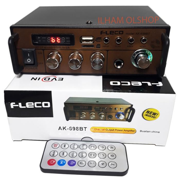 Fleco Amplifier Bluetooth Mini AK-698BT Power Ampli Stereo Karaoke