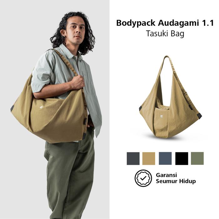 Bodypack Audagami Tasuki Bag Tas Selempang Travel Kerja Kuliah Ringan Stylish 35L