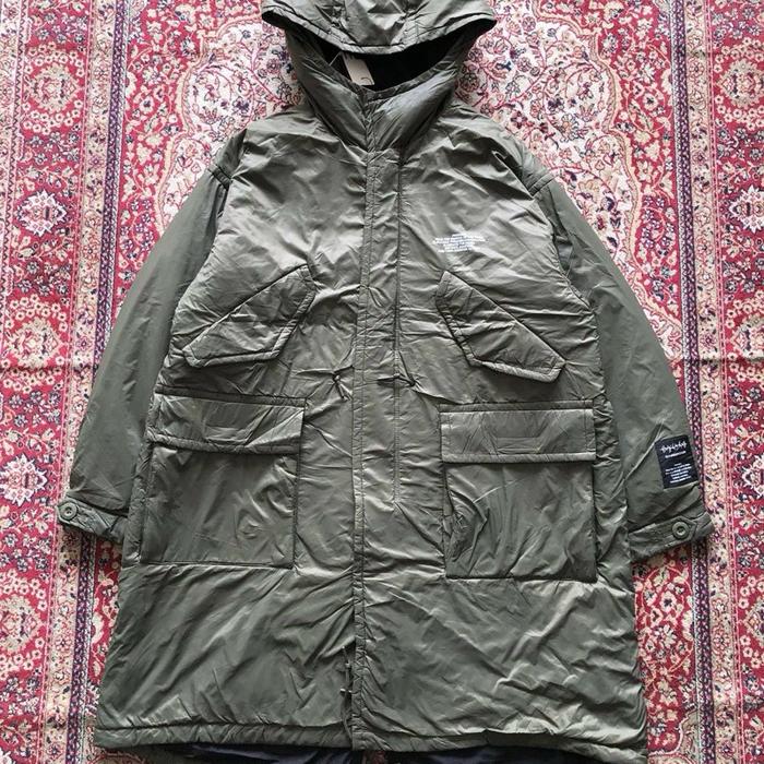 Jaket Gu x U padded fishtail parka jacket Gu japan long coat winter jacket H756
