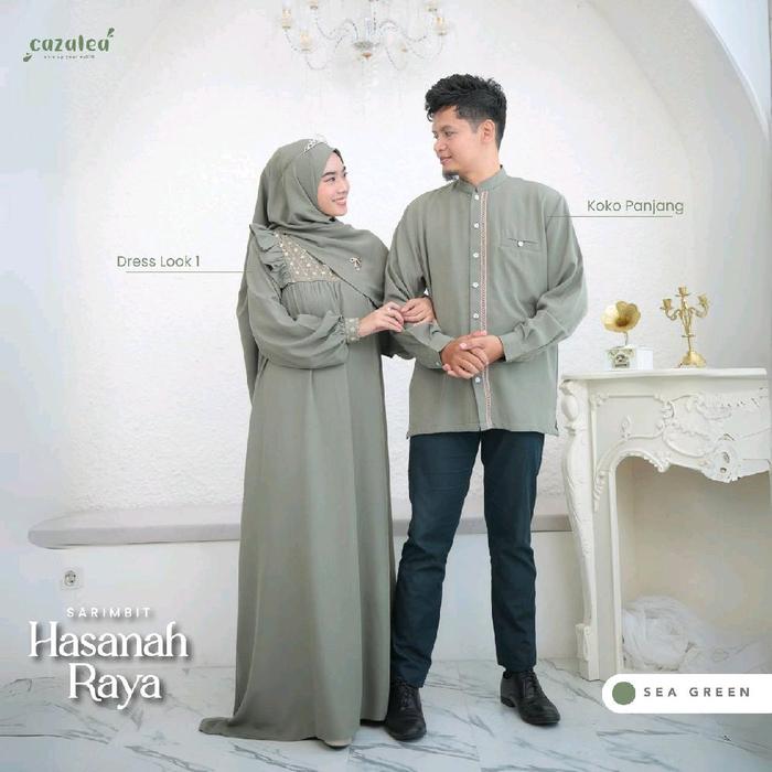 BAJU COUPLE HASANAH BY CAZALEA Gamis Dewasa