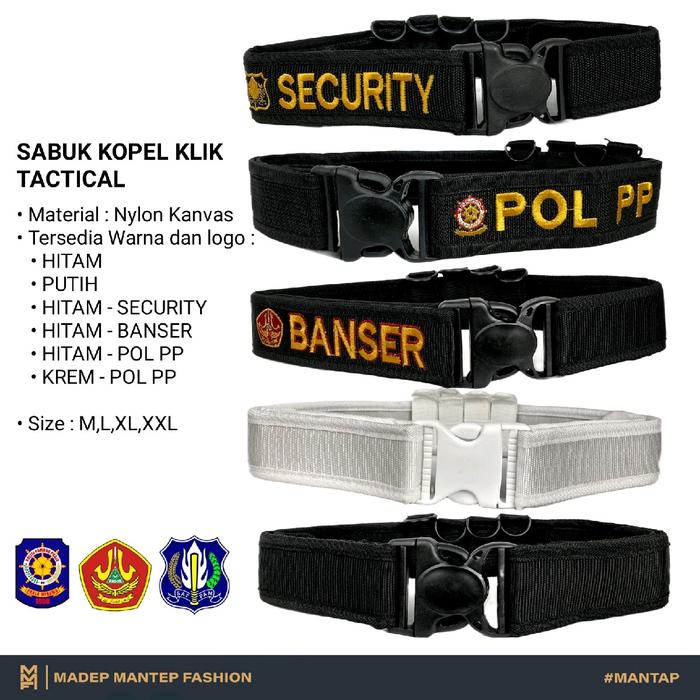 Sabuk Kopel Security Satpam Tacktical Banser Pol PP Hitam Kopel Tactical Security - KOPEL KLIK TACTI