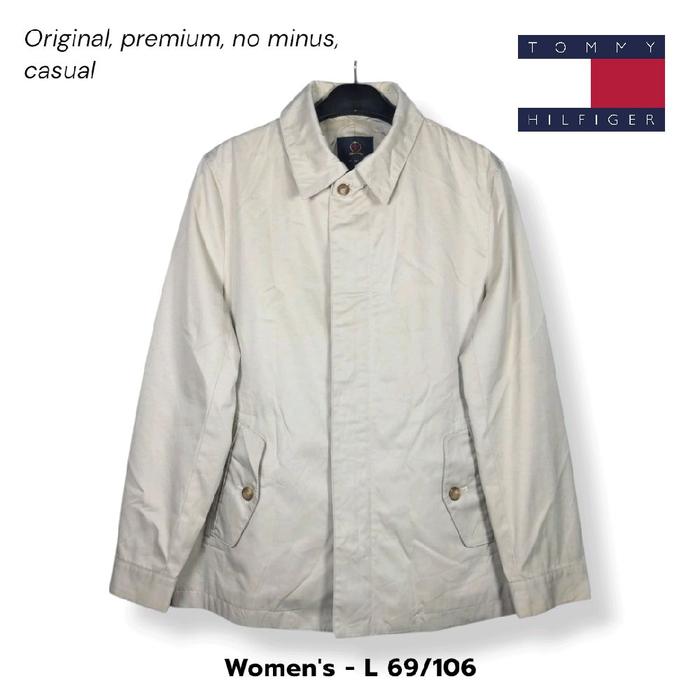 Coat Jacket Cewek Tommy Hilfiger Size L Premium Casual Tebal Parka Wanita Outer Jaket