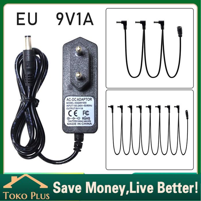 Adaptor Efek Gitar 8 chanel 9V Adaptor Power supply DCTank Avtpedals 9v Negative Center