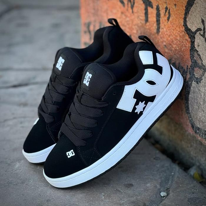 COMBO SALE! Sepatu DC *Court Graffik Sepatu Model Gemuk Hitam Putih Sekolah Anak-Dewasa Sepatu Kerja