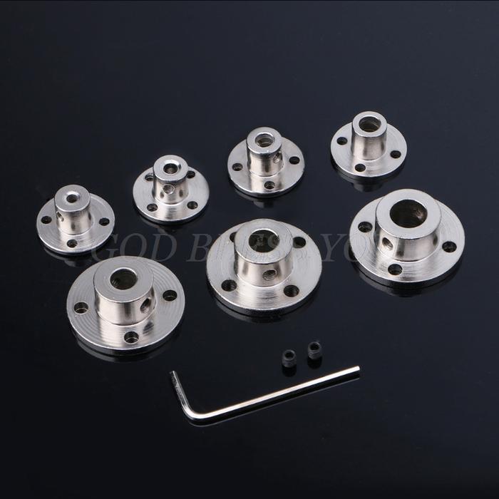 3/4/5/6/7/8/10mm Rigid Flange Coupling Motor Guide Shaft Coupler