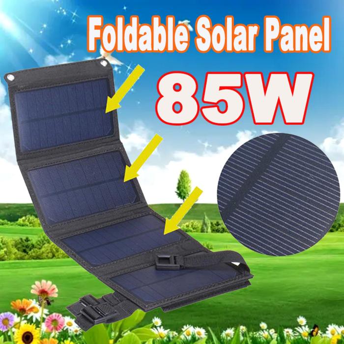 85W Outdoor Sunpower Foldable Solar Panel Cells 5V USB Portable Solar