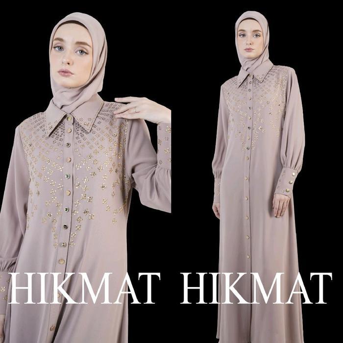 Neniku Abaya Hikmat Fashion A3046 Ltbrown