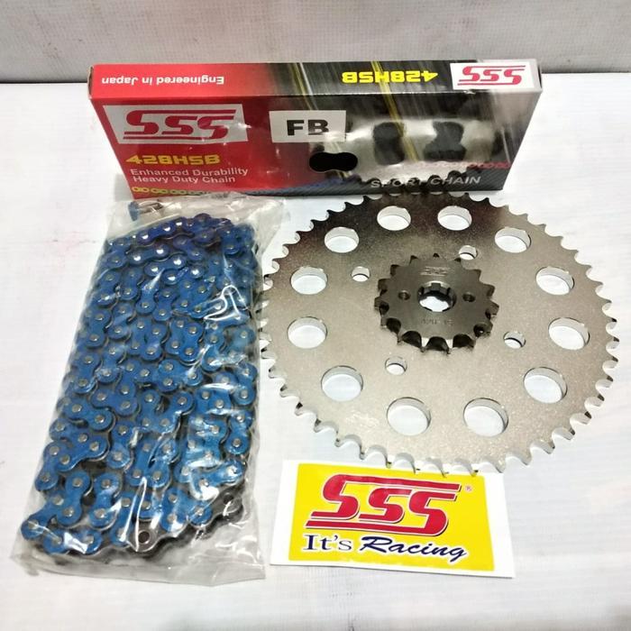 Gear Set Sss Cb150R - Cb150R Led - Cbr150 Rantai Sss Hsb Warna #Gratisongkir